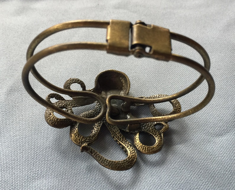 Sealife Bracelet,Hinge Bracelet,Steampunk Bracelet,Ocean Bracelet,Sea Bracelet,Boho Jewelry,Octopus Jewelry Boho Bracelet Octopus Bracelet