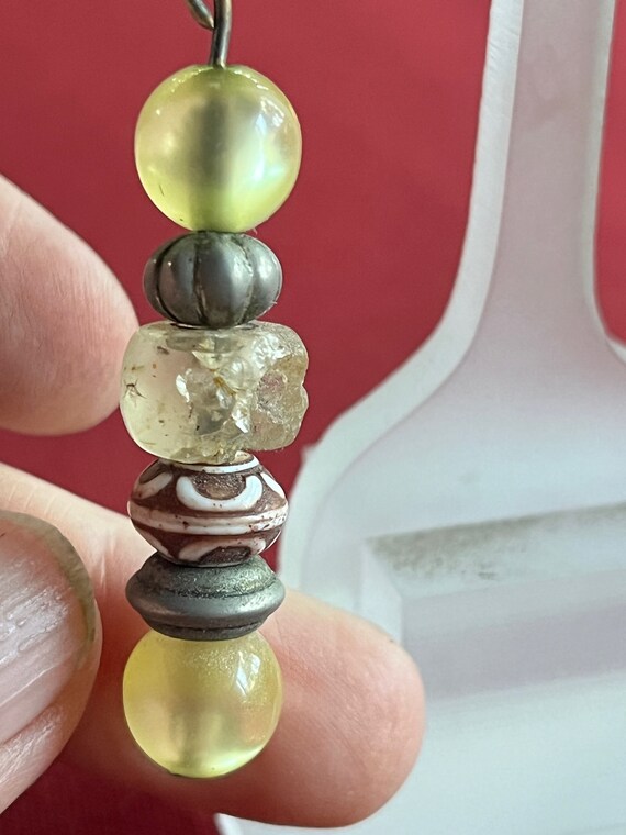 Beaded Dangle, Earthtone Dangle, Ancient Earring,… - image 5