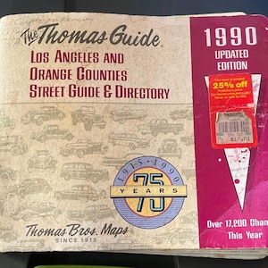 Thomas Guide Los Angeles Map - Etsy