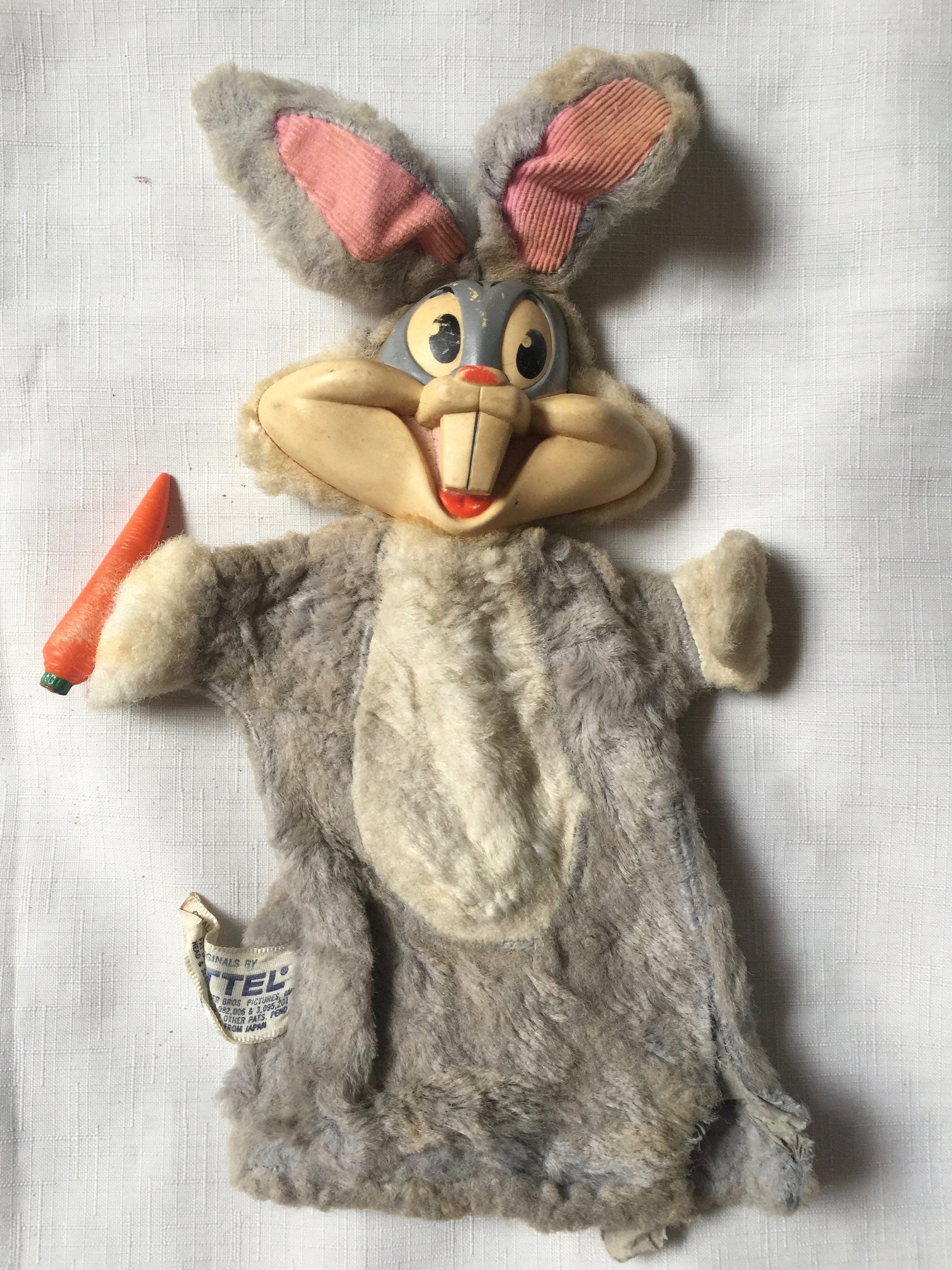 Bugs Bunny Puppet Retro Puppet 60s Puppet Rabbit Puppet Etsy