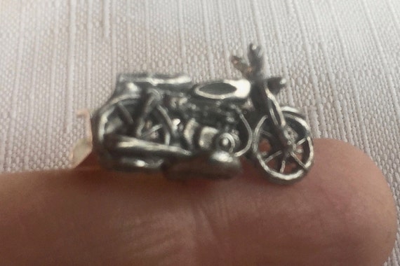 Motorcycle Pin, Motorcycle Brooch, Motorcyclist G… - image 2