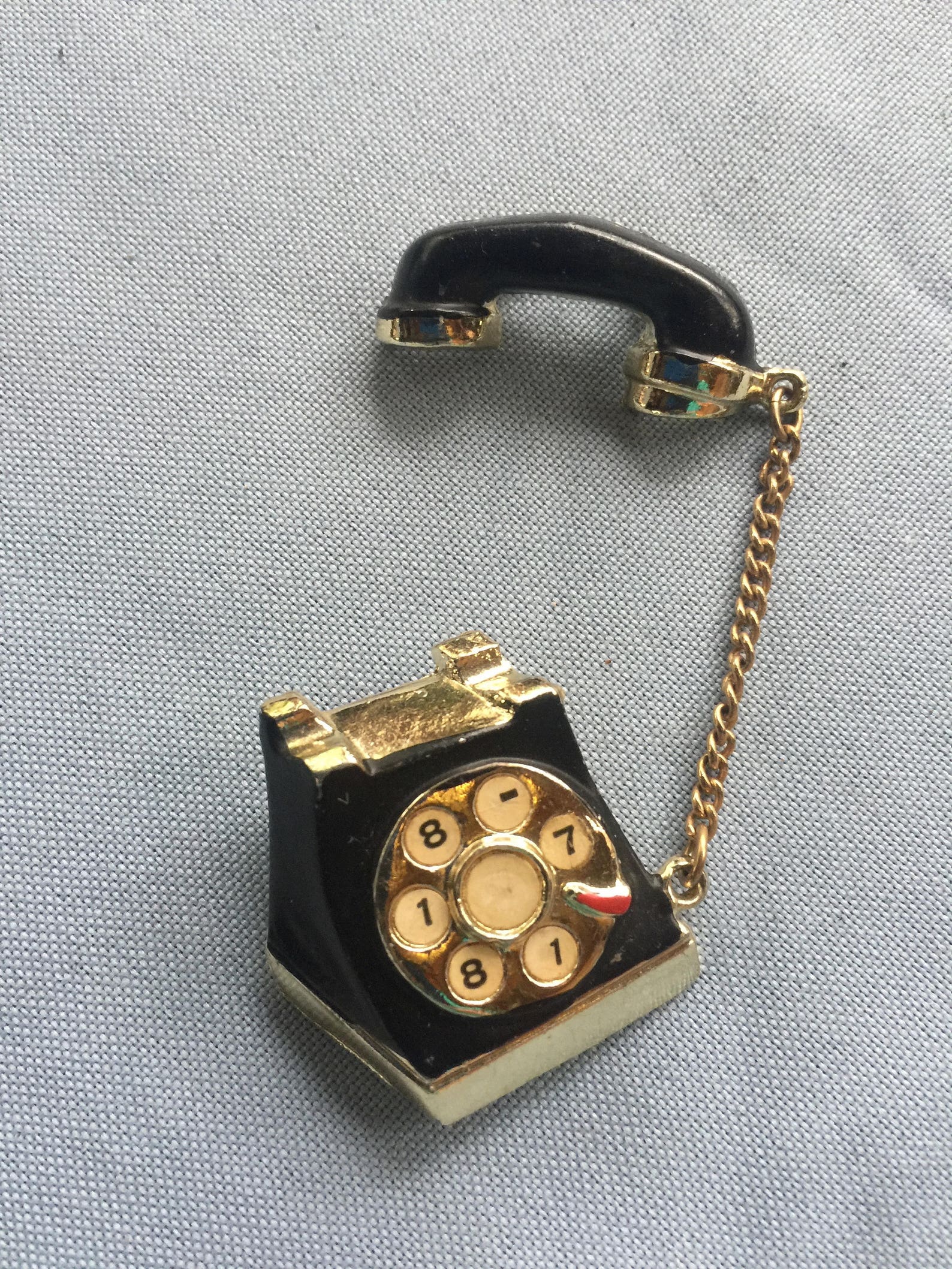 Tele Pin Set Telephone Pin, Retro Pin, 50s Pin, 50s Brooch, Retro 50s Pin, Telephone ...