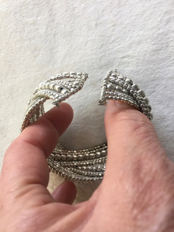 Silver Bracelet, Wedding Bracelet, Retro Silver B… - image 7