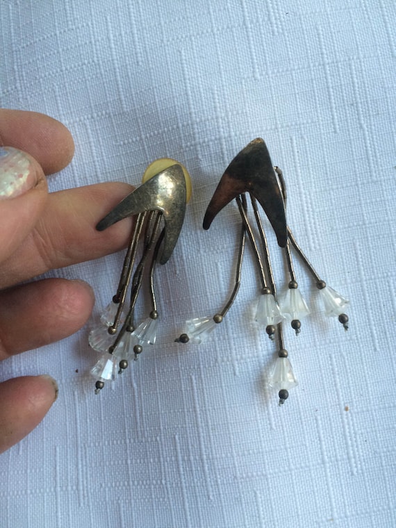 Rustic Crystal Earring, Crystal Earring, Distress… - image 2