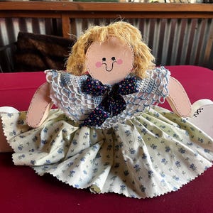 Shelf Sitter, Shelf Doll, Country Decor, Farmhouse Doll, Country Doll, Wood Doll, Wood Figurine, Folk Doll, Decorative Doll, Farmhouse Art
