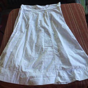 Verpleegsterkleding, witte katoenen rok, wikkelrok, witte vrijetijdsrok, witte rok, witte zomerrok, verpleegsterskleding, verpleegsterkleding