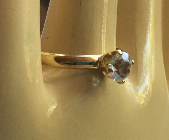 Clear Solitaire Ring,Clear Stone Ring,Minimal Cle… - image 9