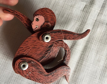 ヴィンテージ モンキー ぬいぐるみ プロミスリング ミカンガ セキグチ