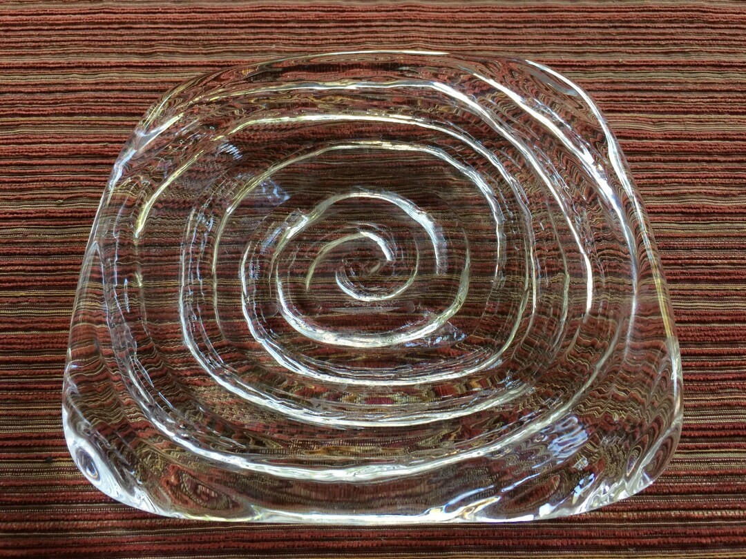 Clear Art Plate Blown Glass Plate Clear Art Plate Blown Etsy