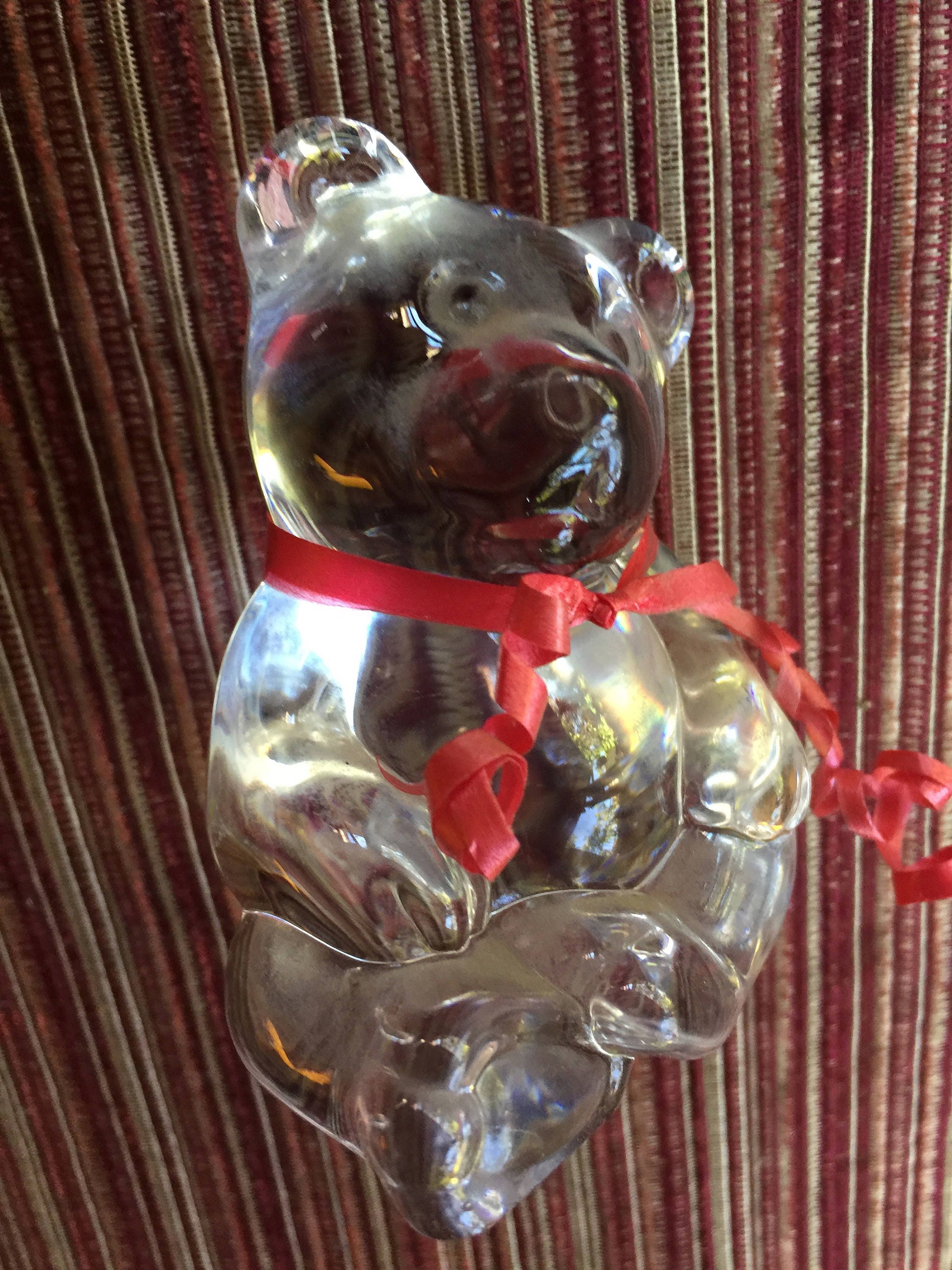 Bear Paperweight Clear Bear Art Clear Glass Bear Bear Glass Etsy UK