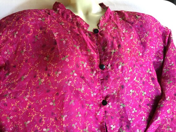 Pink Silk Jacket, Pink Silk Blouse,India Silk Blou