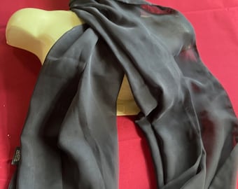 Sheer Scarf, Transparent Scarf, Long Black Scarf, Red Scarf, Black Scarf, Sheer Scarf, Red Sash, Pink Sash, Black Sash, Thin Long Scarf