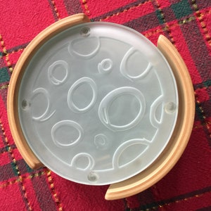 Modern Coaster, Clear Coaster, Abstract Coaster, Elegant Coaster, Glass Coaster, Art Coaster, Modern Barware, Beverage Coaster, Chic Coaster