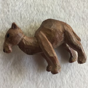 Miniature Camel, Camel, Camel Figure, Wood Camel, Tiny Camel, Carved Camel, Miniature Sculpture, Camel Gift, Dollhouse Figurine