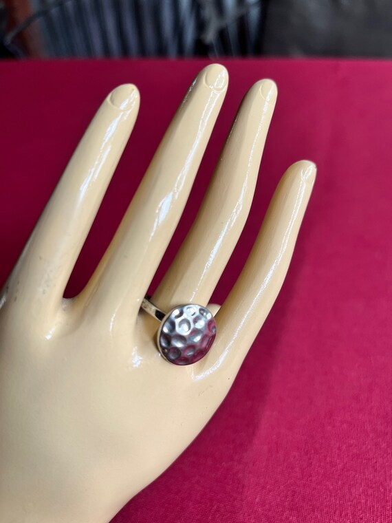 Hammered Ring, 60s Ring, Mod Ring, Arty Ring, Abs… - image 4