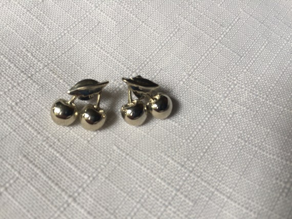Cherry Stud, Silver Stud, Cherry Earring, Silver … - image 7