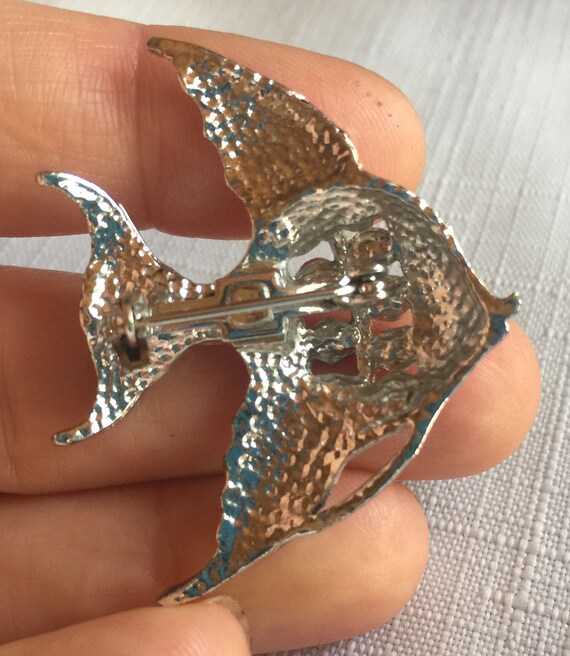 Rhinestone Fish Pin, Fish Pin, Fish Brooch, Tropi… - image 3