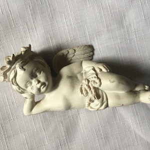 Distressed Angel, Ceramic Angel, Pottery Angel, Angel Figurine, Angel Art, Cherub Collectible, Cherub Figure, Ceramic Cherub, Angel Decor