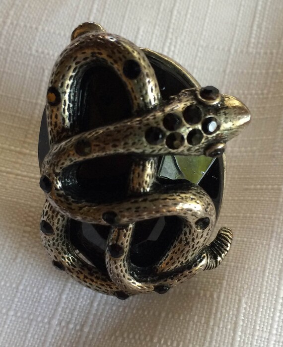 Snake Ring, Gothic Snake Ring, Black Snake Ring, … - image 2