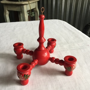 Zweedse kandelaar, vakantie candelabra, Zweeds decor, Scandinavië decor, Zweedse candelabra, kerst candelabra, hangende candelabra