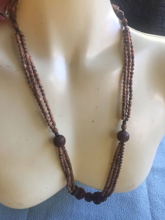 Brown Necklace, Organic Necklace, Brown Boho Neck… - image 8