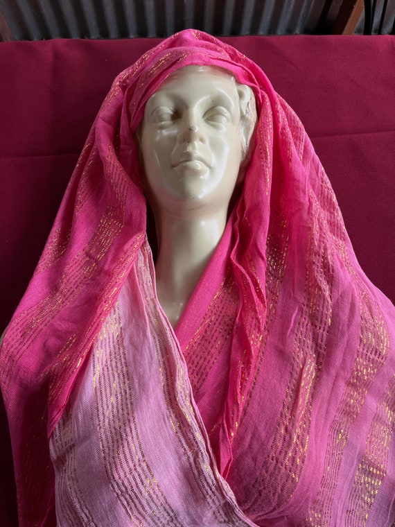 Peach Scarf, Pink Cotton Scarf, Solid Pink Scarf, 