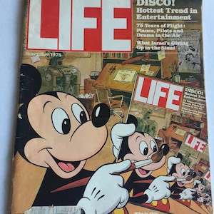 Mickey Collectible, Disney Magazine, Life Magazine, Mickey Collection, 70s Magazine, Americana, Collectible Magazine, 70 Culture, Mickey Fan