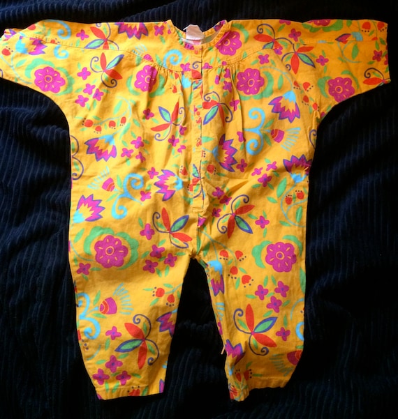 Cotton Baby Romper, Floral Jumpsuit, Infant Outfi… - image 3