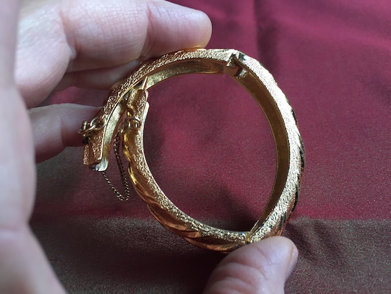 Gold Bracelet, Hinge Gold Bracelet, Elegant Bracelet, Bangle Bracelet, Monet Bracelet, Designer Bracelet, Dressy Bracelet, Classy Bracelet View 6