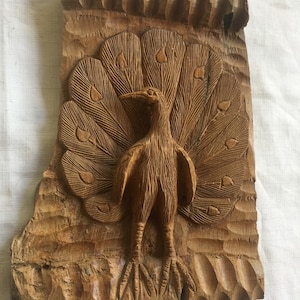 Wood Relief, Wood Wall Carving, Wood Carving, Wood Wall Art, Peacock Art, Wood Wall Hanging, Wood Art, Bird Wood Art, Bird Carving, Peacock