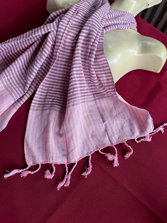 Pastel cotton scarf, Pink print Scarf, Lavender Pi