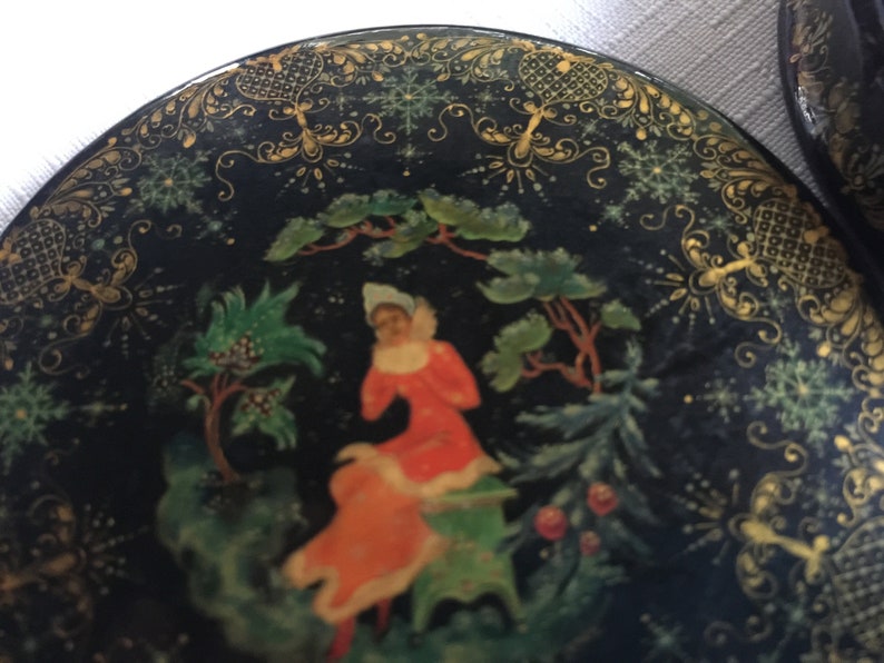 Painted Box,Small Jewelry Box,Small Trinket Box,Russia Decor,Russia Jewelry Box,Russia Box Trinket Box,Decorative Box,Ring Box