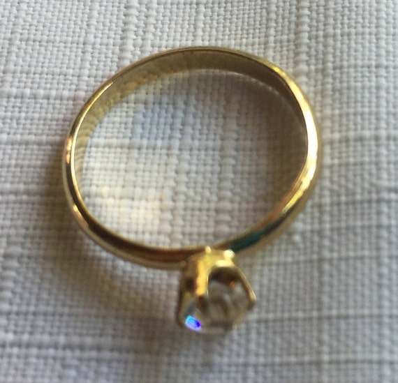 Clear Solitaire Ring,Clear Stone Ring,Minimal Cle… - image 2