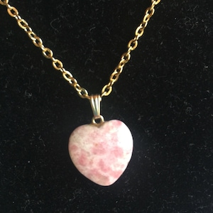 Pink Heart Pendant, Heart Pendant, Painted Pendant, Delicate Pendant, Heart Necklace, Pink Heart Necklace, Ceramic Pendant, Pink Pendant