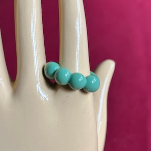 Grüner Ring, 60er Jahre Ring, Ring Mod, Abstrakter Ring, Lucite Ring, Arty Ring, 70er Jahre Ring, Cooler Ring, Einfarbig Ring, Gr. 6 Ring