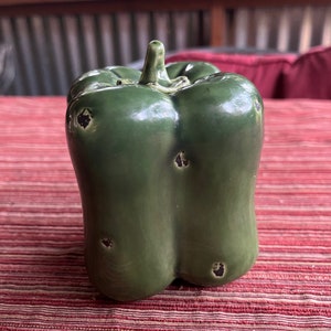 Ceramic Vegetable, Kitchen Decor, Kitchen Art, Kitchen Ceramic Art, Vegetable Figurine, Glass Vegetable, Vegetable Art, Pumpkin, Bell Pepper