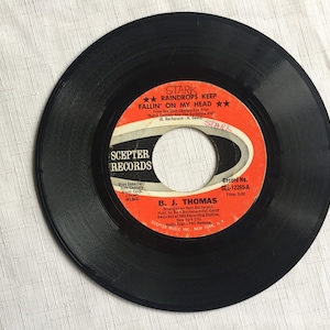 60s Record, Retro Record, Record, Early Record, BJ Thomas, Decorative Record, Record Art, Vinyl Record, Record Decor, Record Collection