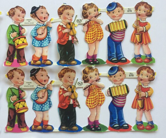Halloween Art, Musician Art, German Cutout, Storybook Art, Halloween Cutout, Musician Paper, PVB, Scrapbook Art, Collage Art, Cutout, EAS