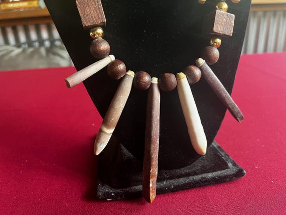 Africa Necklace, Exotic Necklace, Shell Necklace, Tropical Necklace, Animal Necklace, Jungle Necklace, Tribal Necklace, Rhino Necklace View 4
