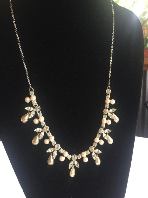 Rhinestone Necklace, Glamour Necklace, Dress Up N… - image 5