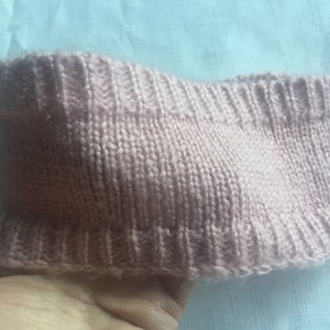 Pink Knit Headband, Pink Headband, Flower Headband, Pink Knit Headband, Pink Knit Cap, Cable Headband, Pink Cable Headband, Knit Headband image 5