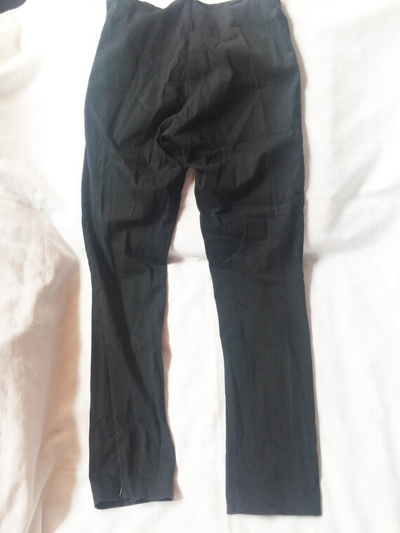 Black Cotton Pants, Slim Black Pants, Skinny Blac… - image 8