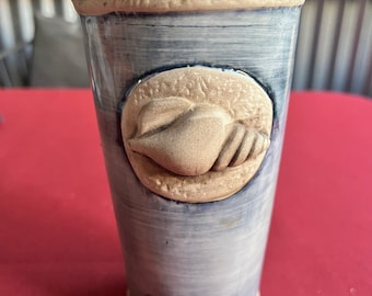 Shell Vase, Ceramic Shell Vase, Bathroom Cup, Toothbrush Holder, Toothbrush Cup, Bathroom Decor, Bathroom Vase, Shell Decor, Beach Decor