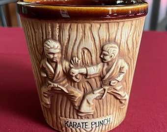 Hawaii Cup, Karate Cup, Tiki Cup, Karate Punch, Tiki Mug, Hawaii Mug, Martial Art Cup, Japan Cup, Hawaii Decor, Karate Decor, Tiki Decor,