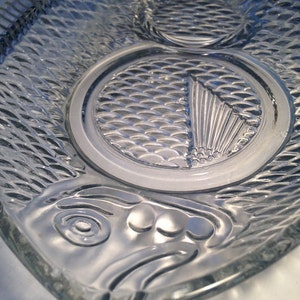 Fish Plate, Glass Dessert Plate, Glass Saucer, Seaside Decor, Seafood Plate, Appetizer Plate, Hors d&#39;oeuvres Plate, Beach Decor, Fish Dish