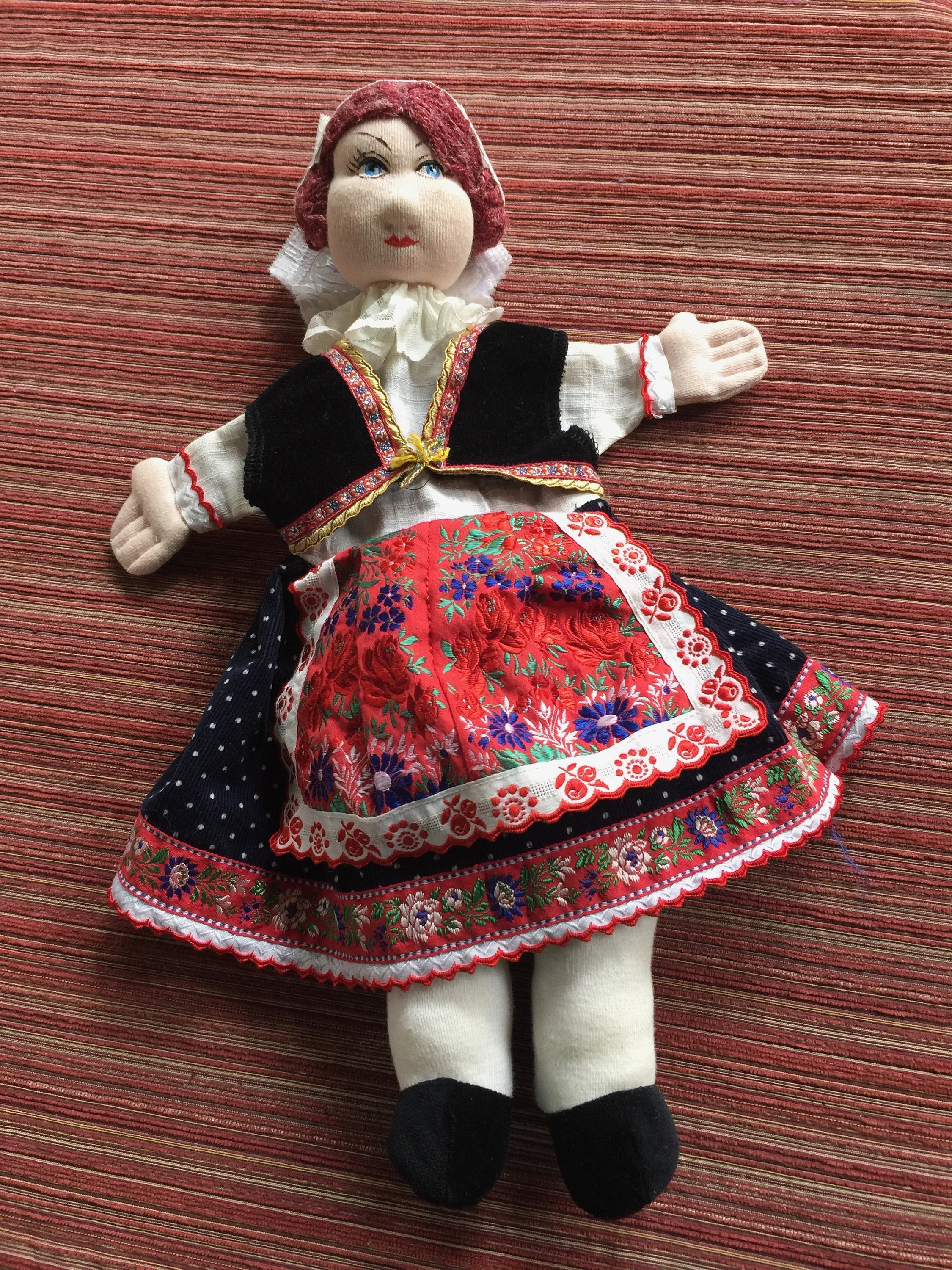 Lady Puppet Hand Puppet Folk Art Puppet Woman Puppetretro Etsy
