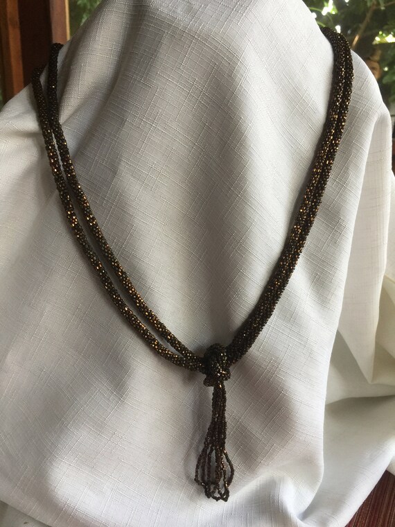 Brown Long Beads, Brown Necklace, Sautoir Necklac… - image 6