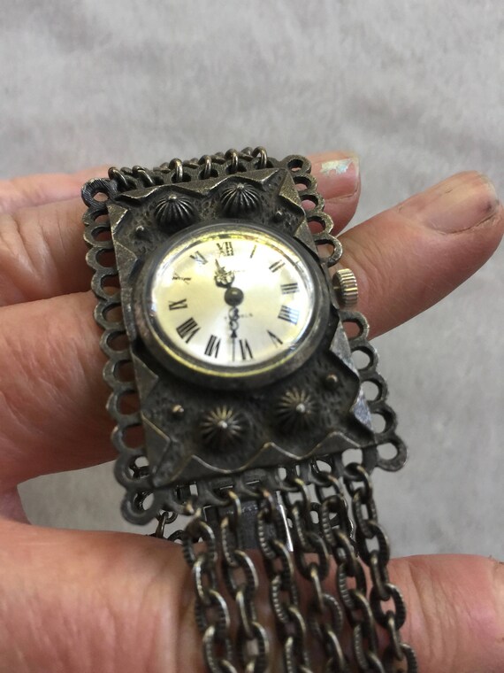 Chain Bracelet Watch, Small Metal Watch, Small Br… - image 4