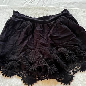Black Shorts, Black Dressy Shorts, Black Hot Pants, Black Fancy Pants, Surfer Girl Shorts, Sexy Black Shorts, Black Lace Shorts, Hot Pants