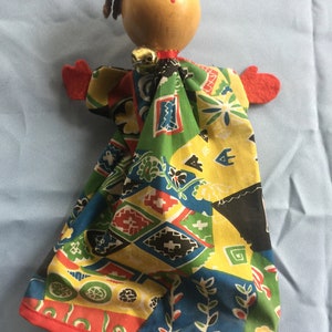 Clown Puppet, Hand Puppet, Wood Puppet, 50s Puppet, Pinocchio Puppet ...